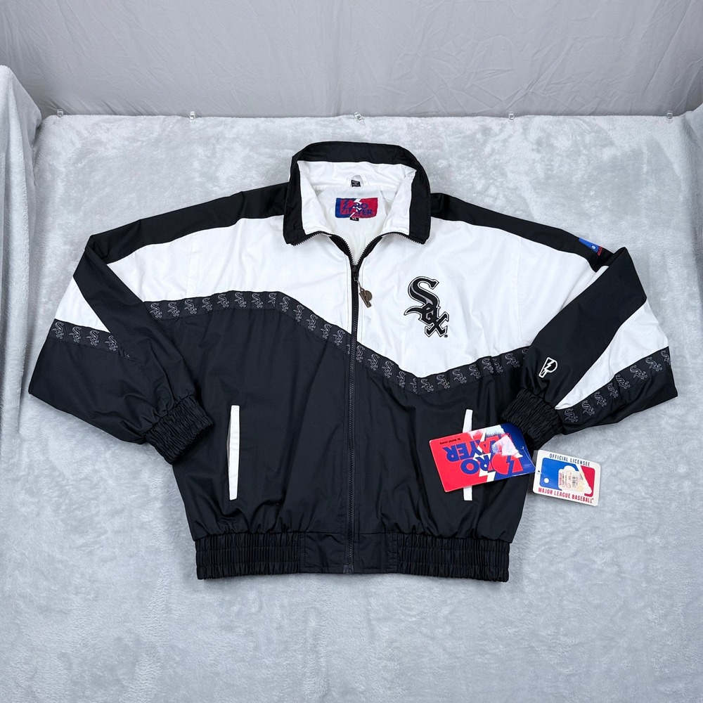 NWT Vintage Pro Player Chicago White Sox Jacket Mens XL MLB Full Zip Windbreaker